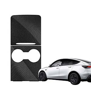 Tesla Model Y � Model 3 Orta Konsol Karbon Kaplama Sticker � 2 Adet