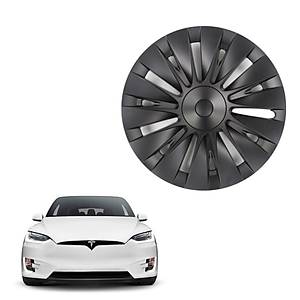 Tesla Model Y SOLAR Jant Kapa�� - 19 �n� - Mat Siyah - 4 Adet Set