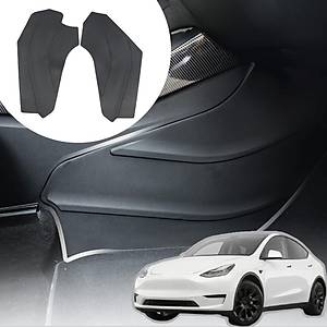 Tesla Model Y Orta Konsol Kenar Koruyucu Bakalit - Sa� + Sol - Mat Siyah