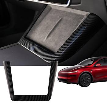Tesla Juniper  Kablosuz Telefon arj Cihaz Dekoratif erevesi Karbon Kaplama, Parlak Siyah Renk