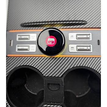 Tesla Model Y / Model 3 Fiziksel Dmeli Orta Konsol LCD USB Hub, Siyah Renk