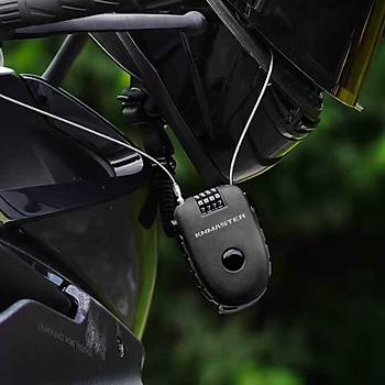 HL-300 Motosiklet Kask� Kilidi Esnek Kablolu