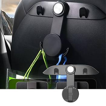Tesla Model Y / Juniper / Model 3 Koltuk Arkasna Taklan ok Amal Askl Kanca , Siyah Renk