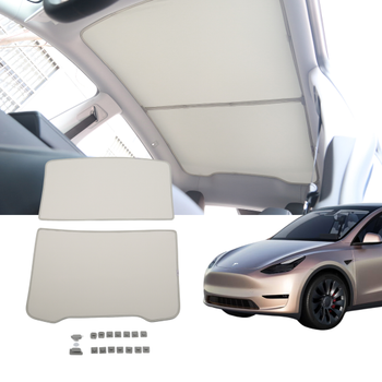Tesla Juniper Tavan Perdesi ki Para Buz Kristal Kuma, Bej Renk