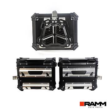 BMW MOTORRAD 1300GS/ADV ALUMINYUM L ANTA SET , SYAH