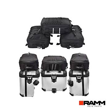 BMW MOTORRAD R1250GS/ADV R1300GS/ADV Yan Ve Arka anta lave anta Takm, 3 Adeti Siyah Renk