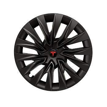 Tesla Model 3 SOUL Jant Kapa�� - 18 �n� - Mat Siyah - 4 Adet Set