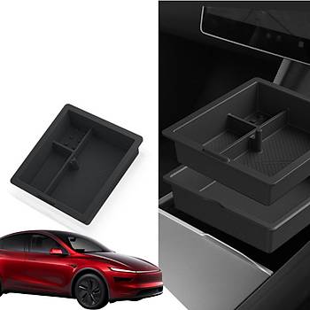 Tesla Juniper Orta Konsol Dzenleyici, Alt ve st 2 Para, Siyah Renk