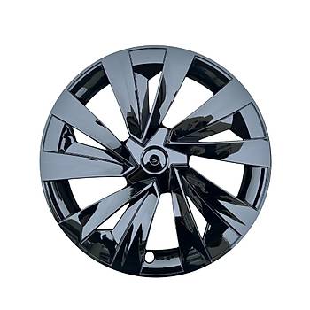 Tesla Juniper HALYCON Jant Kapa Seti 19 n, Parlak Siyah Renk