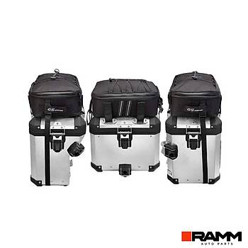 BMW MOTORRAD R1250GS/ADV R1300GS/ADV Yan Ve Arka anta lave anta Takm, 3 Adeti Siyah Renk
