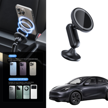 Tesla Model Y / Model 3 n Gs Havalandrmasna Taklan Cep Telefonu Tutucu , Siyah Renk
