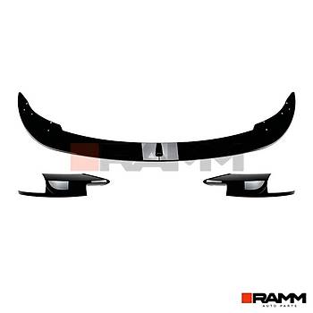 BMW F10 F11 M5 N  TAMPON LP + FLAP SET PARLAK  SYAH