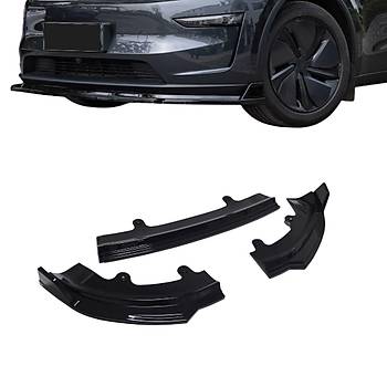 Tesla Juniper  n Tampon Alt Spoyler, 3 Para Set Olarak, Parlak Siyah Renk