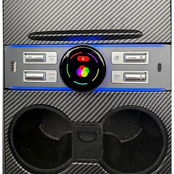 Tesla Model Y / Model 3 Fiziksel Dmeli Orta Konsol LCD USB Hub, Siyah Renk