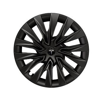 Tesla Model 3 SOUL Jant Kapa�� - 18 �n� - Mat Siyah - 4 Adet Set