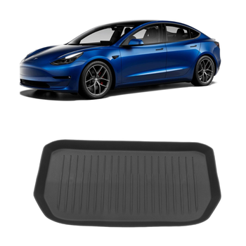 Tesla Model Y  n Bagaj Havuzlu Kauuk Paspas, izgili Desen, Siyah Renk