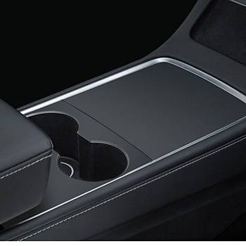 Tesla Model Y / Model 3  Orta Konsol Mat Siyah Kaplama Sticker, 2 Adet Set Olarak