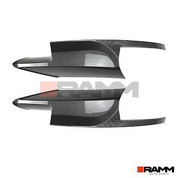 BMW F10 F11 M5 N TAMPON FLAP SET PARLAK KARBON