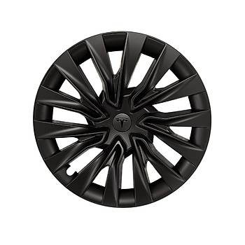 Tesla Model 3 SOUL Jant Kapa�� - 18 �n� - Mat Siyah - 4 Adet Set