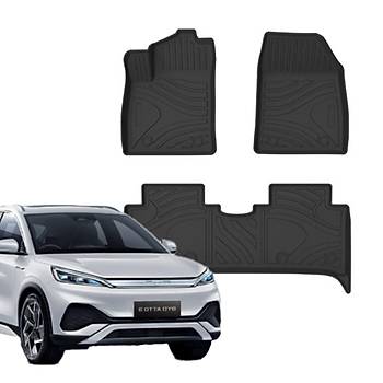 BYD Atto 3 Kauuk n ve Arka Paspas Takm, 3 Para Set Olarak, Siyah Renk
