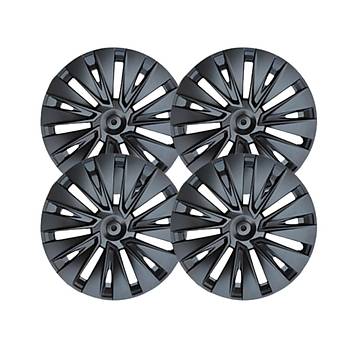 Tesla Model Y CHIC Simetri Jant Kapa Seti 19 n, Mat Siyah Renk (4 Adet Set Olarak Satlmaktadr.)