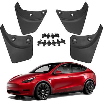 Tesla Model Y  n ve Arka Paalk Orijinal Model , 4 Adet Set Olarak, Siyah Renk