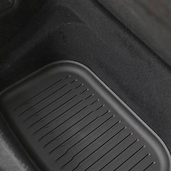 Tesla Juniper  n Bagaj Havuzlu Kauuk Paspas, izgili Desenli, Siyah Renk