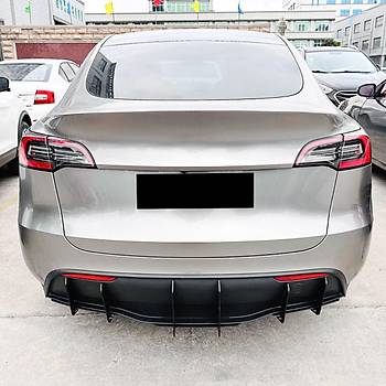 Tesla Juniper  Arka Tampon Spoyleri, Arka Difzr, 3 Adet Set Olarak, Parlak Siyah Renk