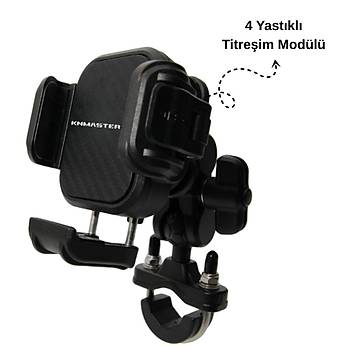 Knmaster TT-870 Titre�im Engelleyicili T�m Motosikletlere Uyumlu Telefon Tutucu