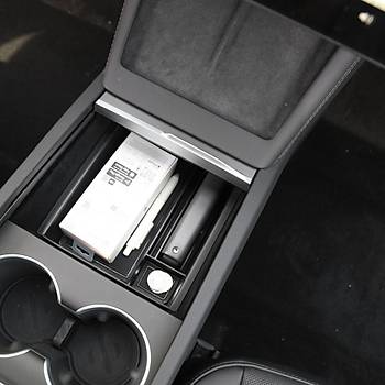 Tesla Juniper Orta Konsol Dzenleyici Orta, kabilen Kaymaz Pedleri le, Siyah Renk