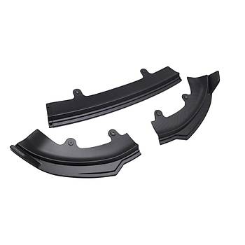 Tesla Juniper  n Tampon Alt Spoyler, 3 Para Set Olarak,  Parlak Karbon Siyah Renk