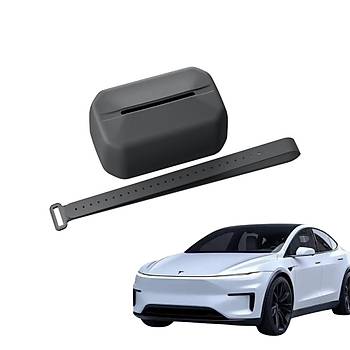 TeslaJuniper Koltuk Arkasna veya Orta Konsola Taklan Silikon Mendil Kutusu, Siyah Renk