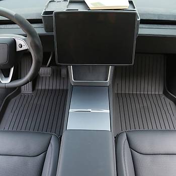 Tesla Juniper Paspas Takm n ve Arka Set Olarak izgili Desenli, Siyah Renk