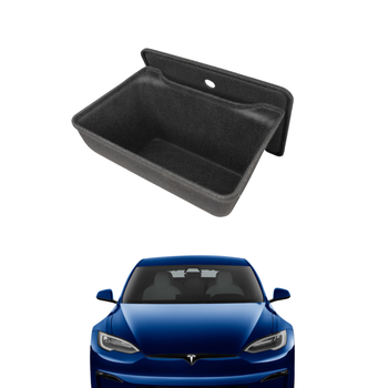 Tesla Model Y Arka Koltuk Ortasna Taklan Kapakl Kaymaz Yzeyli Saklama Alan , Siyah