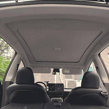 Tesla Model Y  Manuel Alabilir Tavan Perdesi, Gri Renk