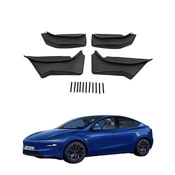 Tesla Juniper Kapya Taklan Geni Dzenleyici 4'l Set, Siyah Renk