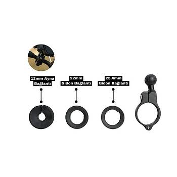 KNMASTER TT-890LWC Kablosuz �arjl� T�m Motosikletlere Uyumlu Titre�im Mod�ll� Telefon Tutucu