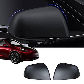 Tesla Model Y Ayna Kapa st , 2 Adet Set Olarak, Mat Siyah