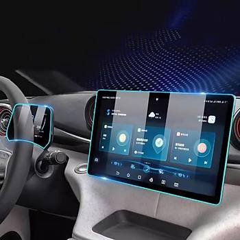 BYD Dolphin n Kadran ve Orta Ekran Koruyucu Film Seti, 2 Adet,  Temperli Ultra Koruyucu Cam