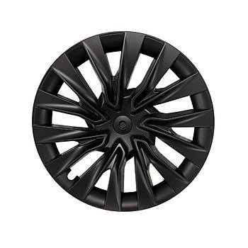 Tesla Model 3 SOUL Jant Kapa�� - 18 �n� - Mat Siyah - 4 Adet Set