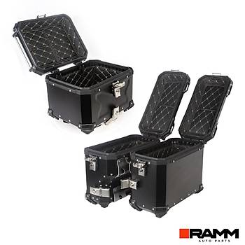 BMW MOTORRAD 1200GS/ADV,1250GS/ADV ALUMINYUM L ANTA SET , SYAH