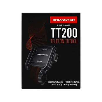 Knmaster TT-200 T�m Motosikletlere Uyumlu Telefon Tutucu