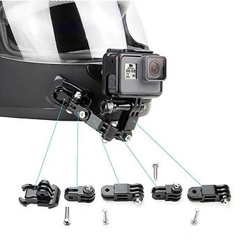 T�m Aksiyon Kameralara Uyumlu Ayarlanabilir J Hook Uzun Model