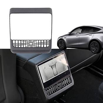 Tesla Juniper Arka Klima Ekran Koruyucu erevesi Karbon Kaplama, Mat Siyah Renk