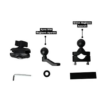 KNMASTER TT-820 Titre�im �nleyicili Motosiklet Telefon Tutucu