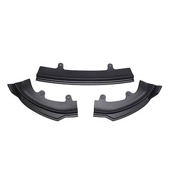 Tesla Juniper  n Tampon Alt Spoyler, 3 Para Set Olarak,  Parlak Karbon Siyah Renk