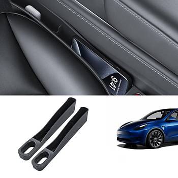 Tesla Model Y / Model 3 Kap Kenar in Bardaklk ve Dzenleyici, 2 Adet Set Olarak, Siyah Renk