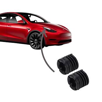 Tesla Model Y  Kaput Ses Azaltc Tamponu, Sa veya Sol, Siyah Renk