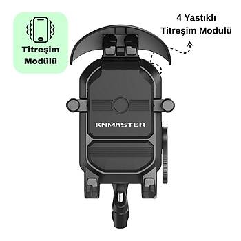 KNMASTER TT-830 Titre�im �nleyicili Motosiklet Telefon Tutucu
