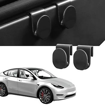Tesla Model Y n Bagaj Dzenleyici Kanca, 2 Adet Set Olarak, Siyah Renk